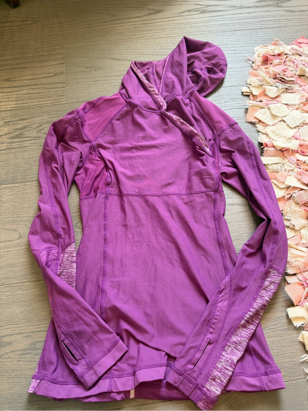 lululemon athletica Purple Hooded Long Sleeve Top